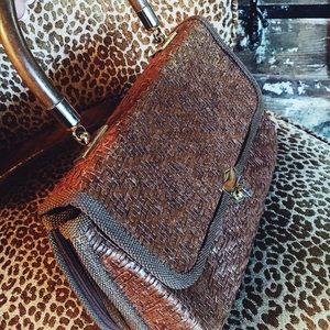 Made in Italy, Vintage Woven Clutch Handbag